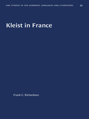 cover image of Kleist in France
